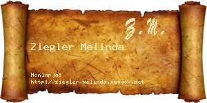 Ziegler Melinda névjegykártya